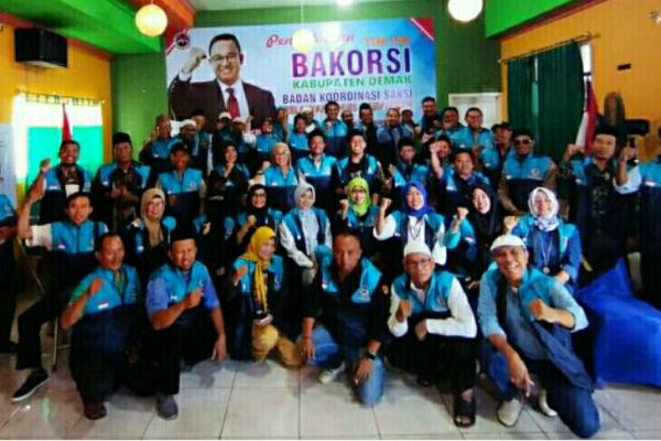 Tim 100 Bakorsi Demak Dikukuhkan, Siap Rekrut 26.000 Relawan Menangkan Anies-Cak Imin